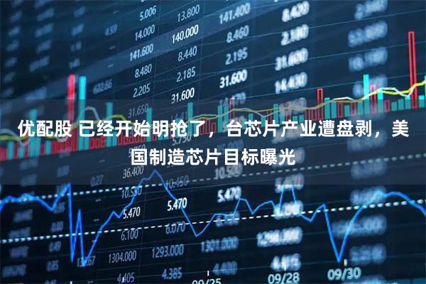 优配股 已经开始明抢了，台芯片产业遭盘剥，美国制造芯片目标曝光