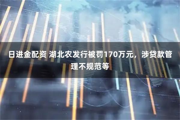 日进金配资 湖北农发行被罚170万元,涉贷款管理不规范等